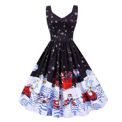 Vintage Black Christmas Dress