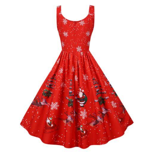 Vintage Red Christmas Dress