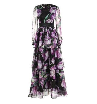 Purple Quality Vintage Dress