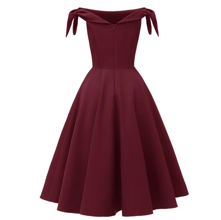Vintage Burgundy Evening Dress
