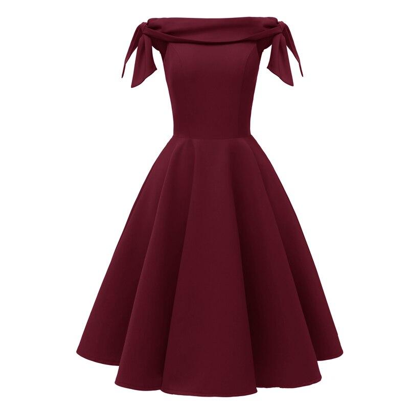 Vintage Burgundy Evening Dress