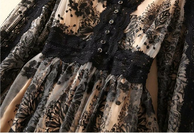 Bohemian Lace Vintage Dress