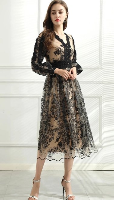 Bohemian Lace Vintage Dress