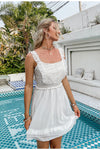 White Retro Lace Dress