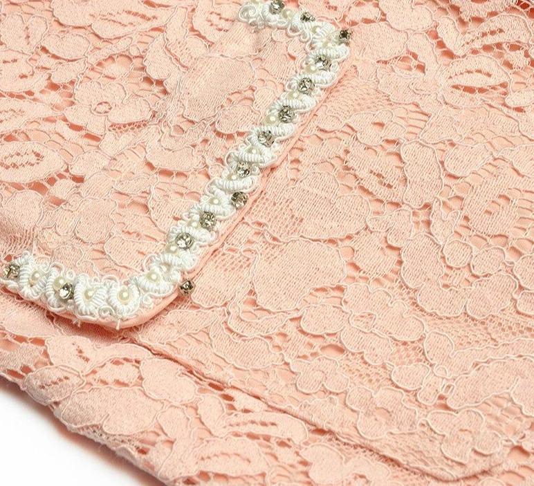 Pink Lace Vintage Dress