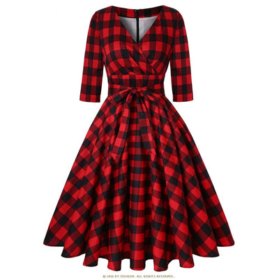 Red Scotland Vintage Dress