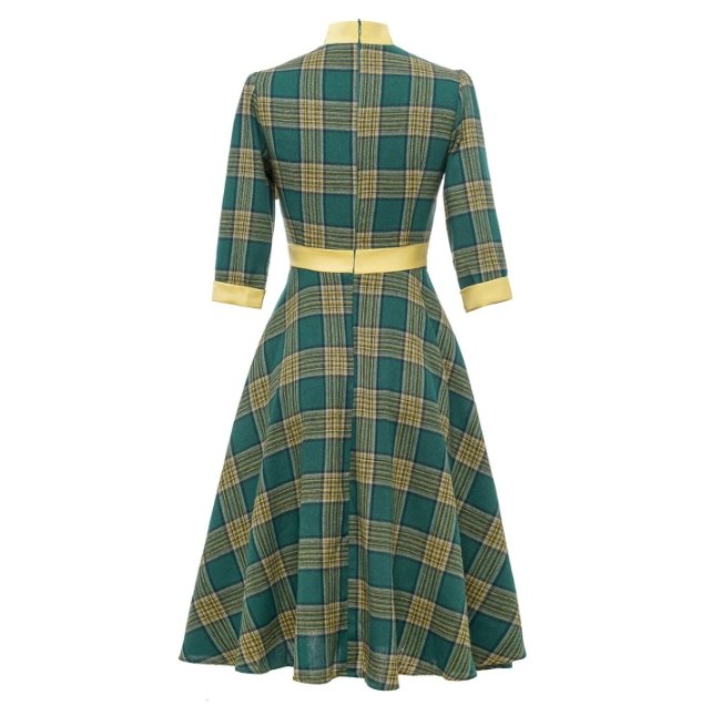 Green Elegance Vintage Dress