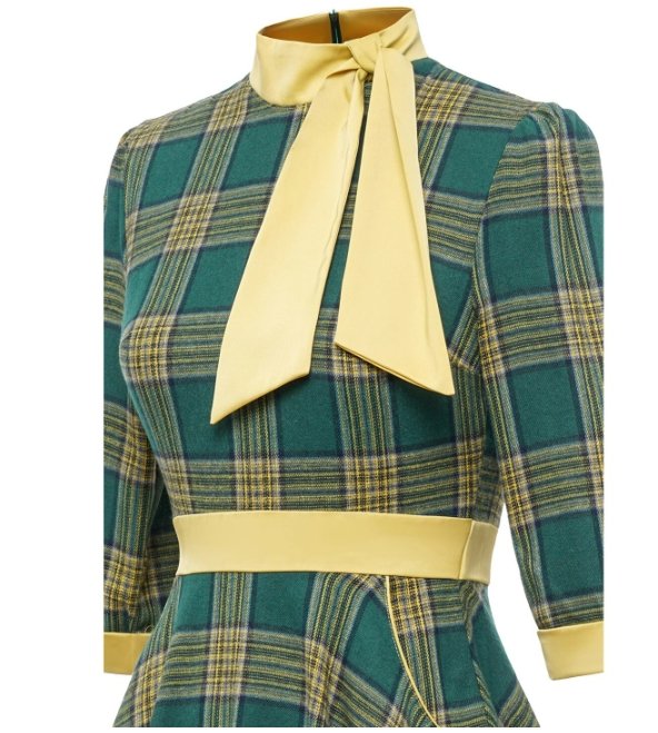 Green Elegance Vintage Dress