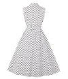 Women's Black And White Vintage Dress