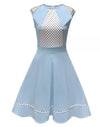 Women's Blue Polka Dot Vintage Dress