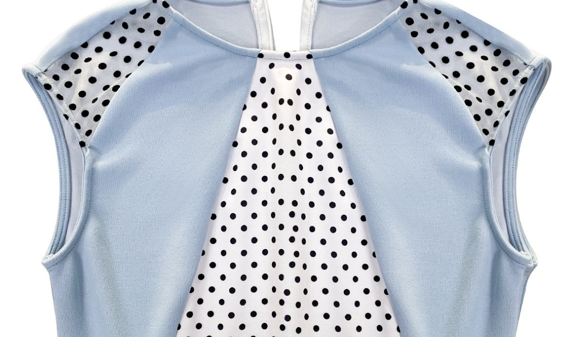 Women's Blue Polka Dot Vintage Dress