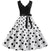 Women's Black And White Vintage Dress