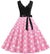 Pink vintage kjole til kvinder