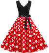 Women's Red Polka Dot Vintage Dress