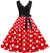 Women's Red Polka Dot Vintage Dress