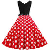 Women's Red Polka Dot Vintage Dress