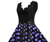 Women's Vintage Purple Polka Dot Dress