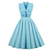 Plus Size Froufrou Vintage Dress Sky