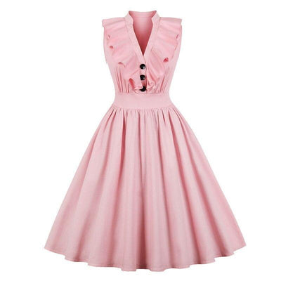 Pink Plus Size Froufrou Vintage Dress