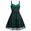 Vintage Gothic Dress Green
