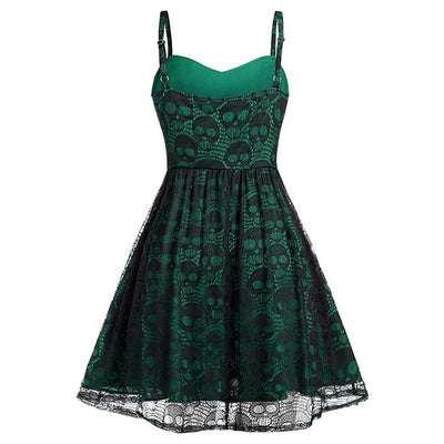 Vintage Gothic Dress Green