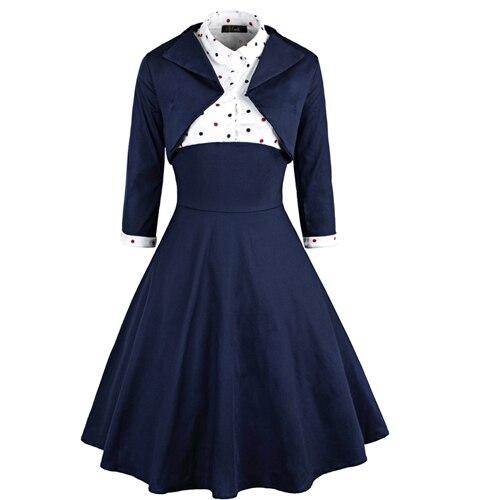 Autumn Plus Size Vintage Dress