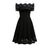 Black Embroidery Plus Size Vintage Dress