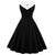 Chic Collar Plus Size Vintage Kjole Sort