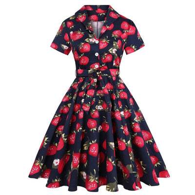 Strawberry Plus Size Vintage Dress