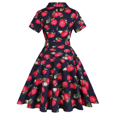 Strawberry Plus Size Vintage Dress