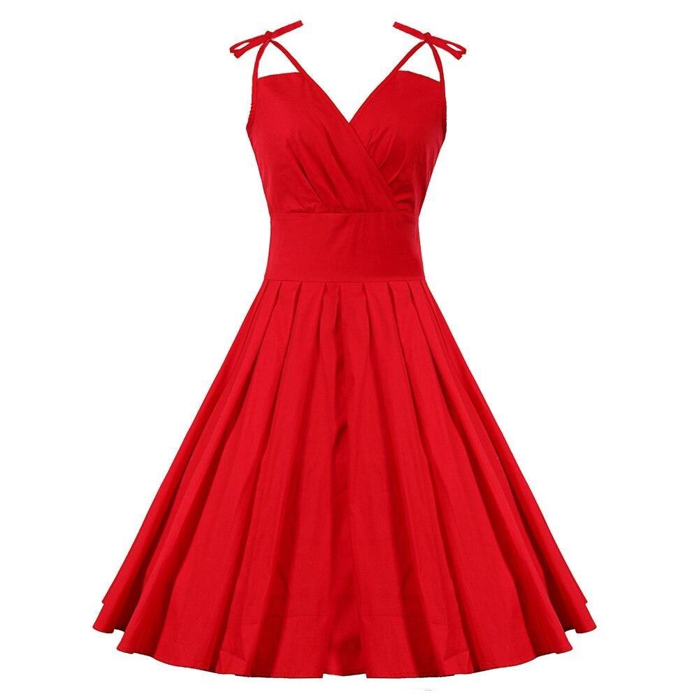 Red Glamor 50s Dress