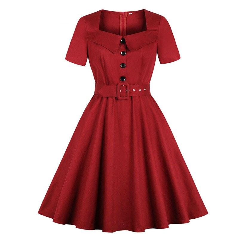 Audrey Hepburn 60s Dress Burgundy