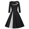 Black Winter Plus Size Vintage Dress