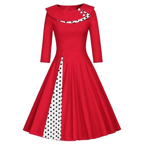 Red Winter Plus Size Vintage Dress Vintage Dresses Dresses Vintage