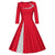 Red Winter Plus Size Vintage Dress