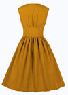 Yellow Plus Size Vintage Dress