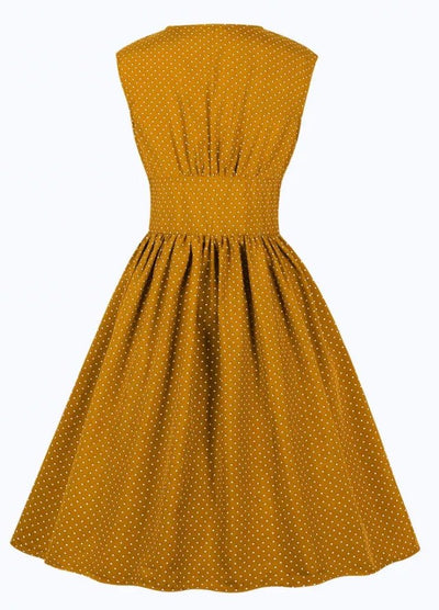 Yellow Plus Size Vintage Dress