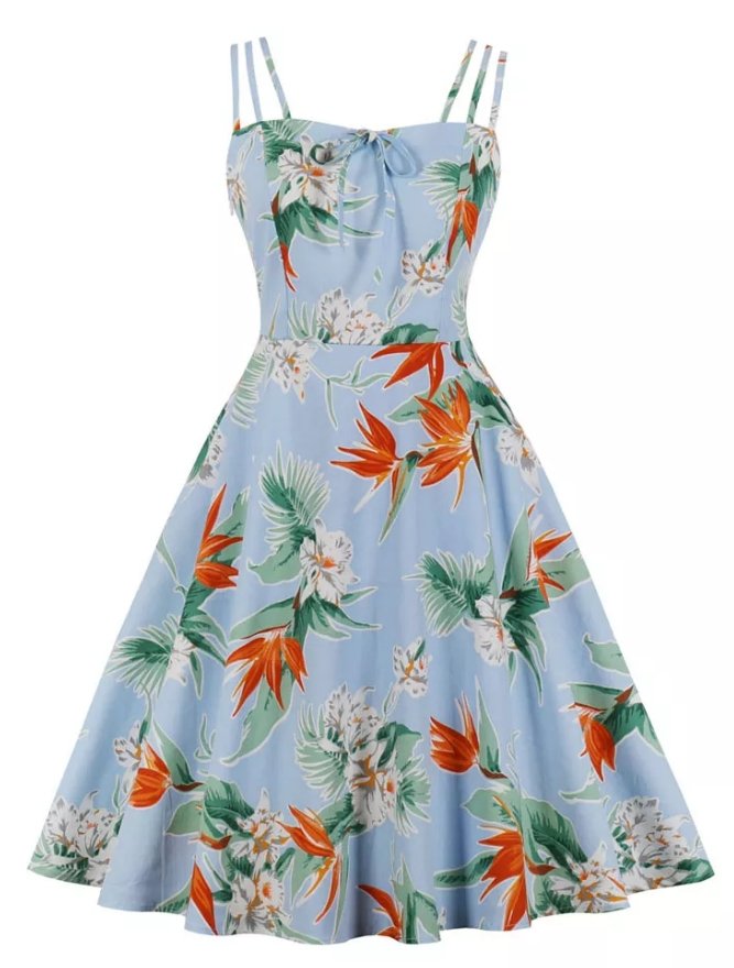 Daisies Nature Plus Size Vintage Dress