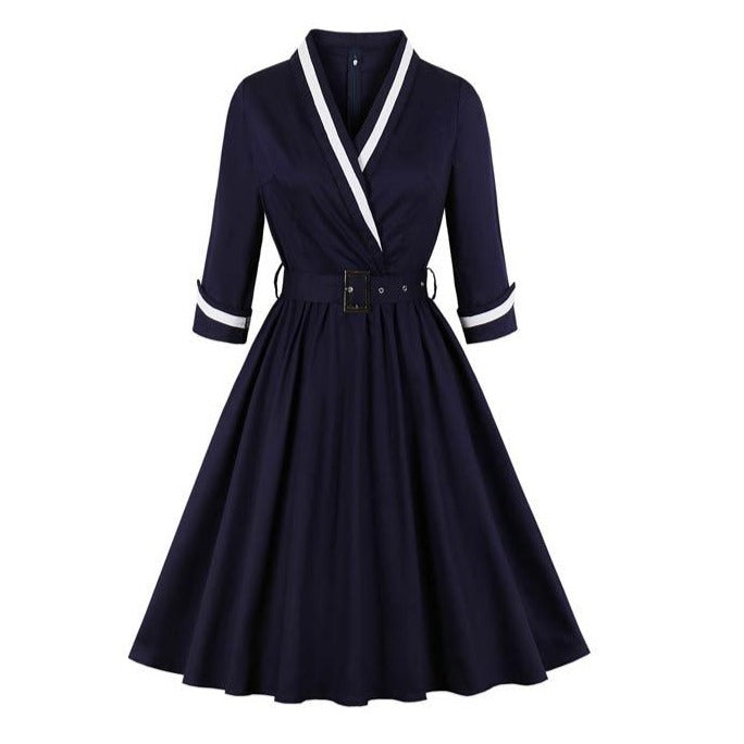 Plus Size Blue 50s Dress