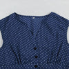 Blue Polka Dot Plus Size Vintage Dress