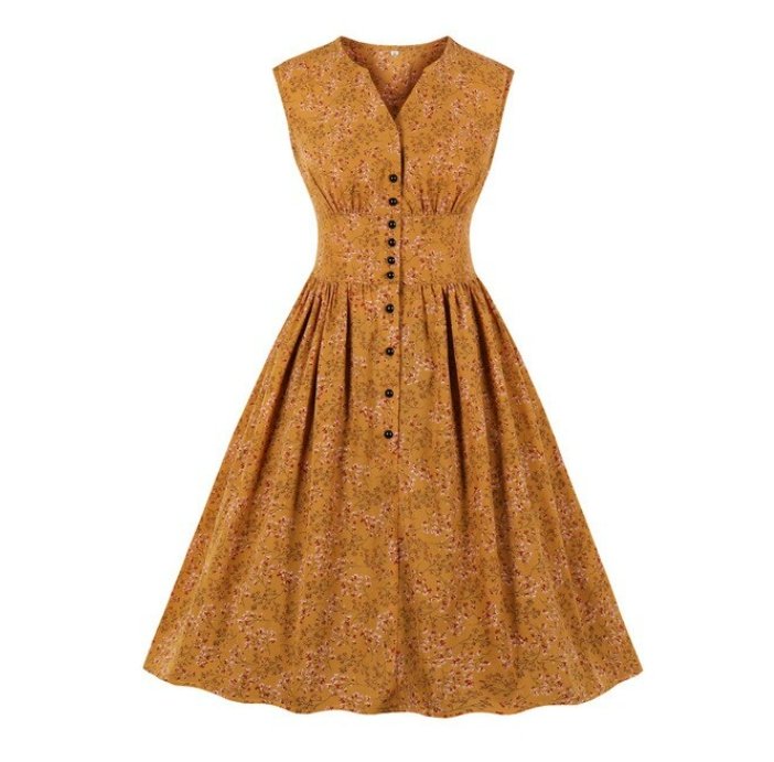 Apricot Plus Size Vintage Dress