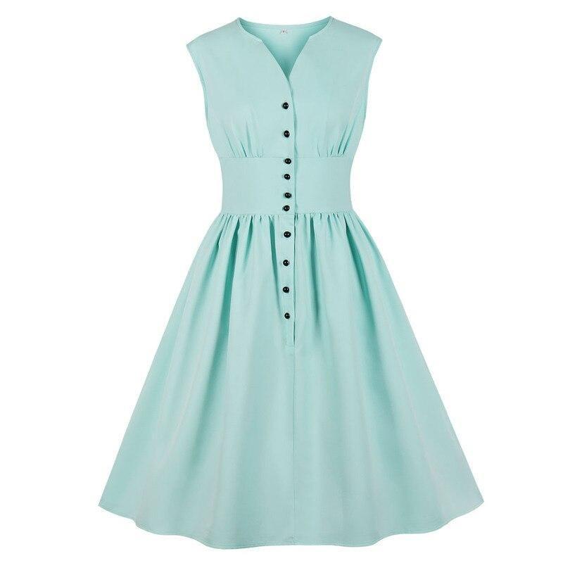 Sky Pastel Plus Size Vintage Dress