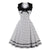 Plus Size retro vintage kjole hvid