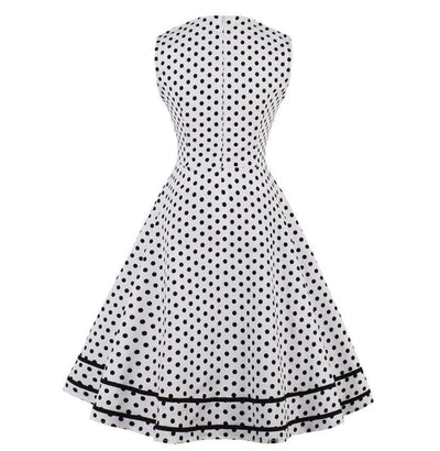 Plus Size Retro Vintage Dress White