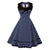 Navy Plus Size Retro Vintage Dress