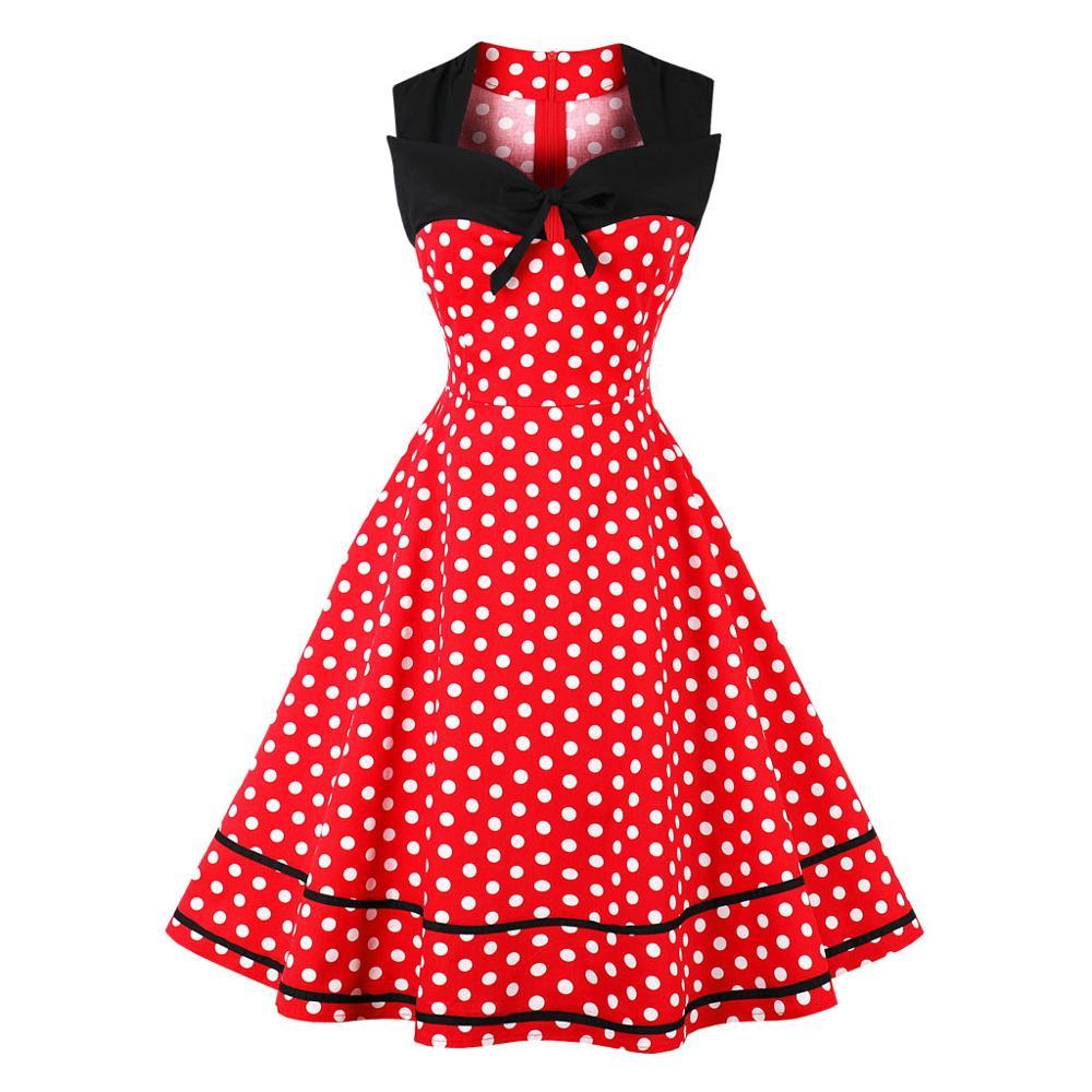 Red Plus Size Retro Vintage Dress