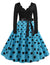 Blue Polka Dot Rockabilly Plus Size Vintage Dress