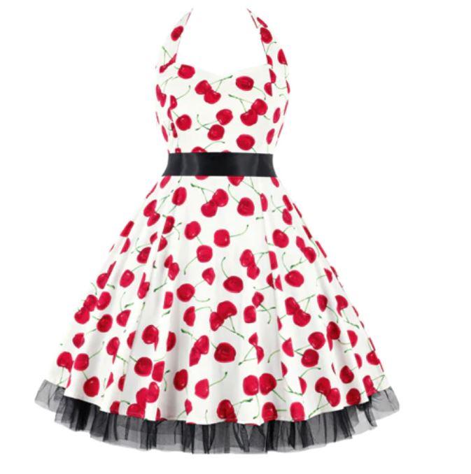 Cherry Rockabilly Plus Size Vintage Dress
