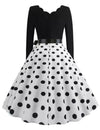 Sort Rockabilly Plus Size vintage kjole