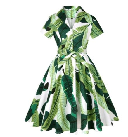 Plus Size Rockabilly Vintage Dress Pastel Green